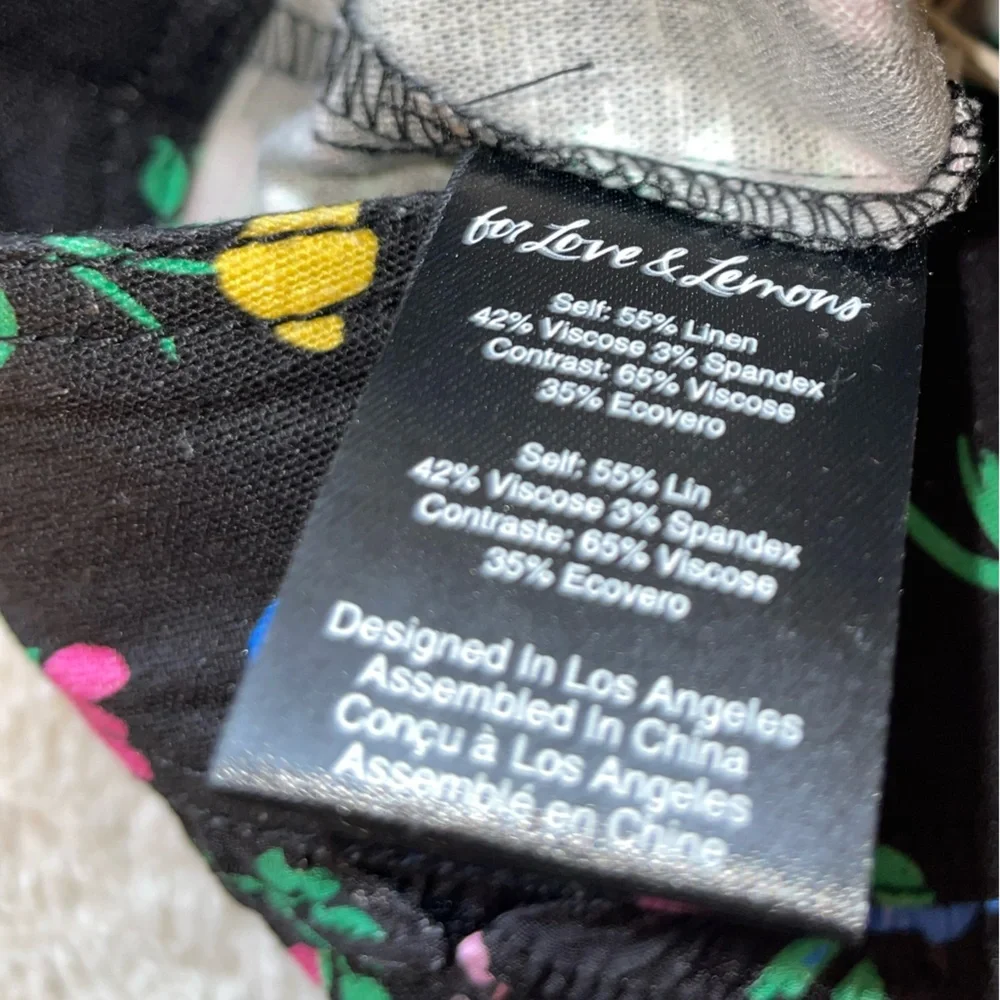 For Love & Lemons Robin Blue and Pink Floral Two-Piece Tank and Shorts Set - Picture 9 of 10